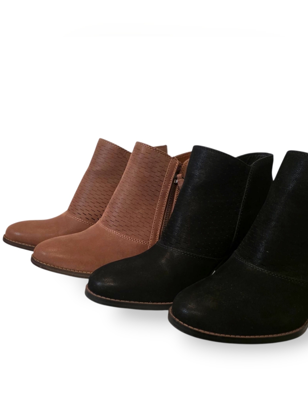 2 Pair Women’s Ankle Booties — Black and Brown